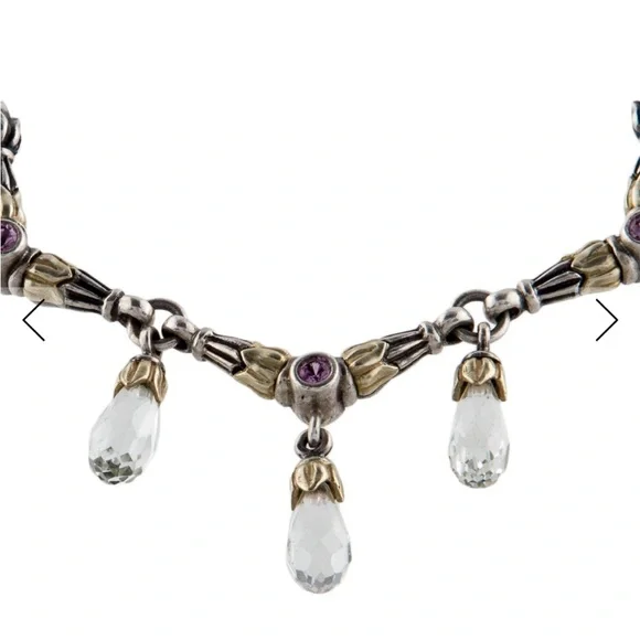 Lagos Sapphire, Topaz, and Sterling Silver Necklace - Picture 2 of 3